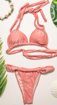 Bikini sexy rose glossy