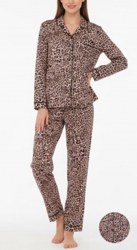 Pyjama léopard automne-hiver pour femme (M au 3XL) Pyjama léopard automne-hiver pour femme (M au 3XL)