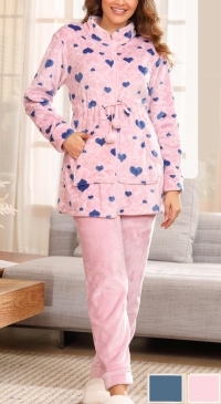 Pyjama pilou pilou imprimé rose Pyjama pilou pilou imprimé rose