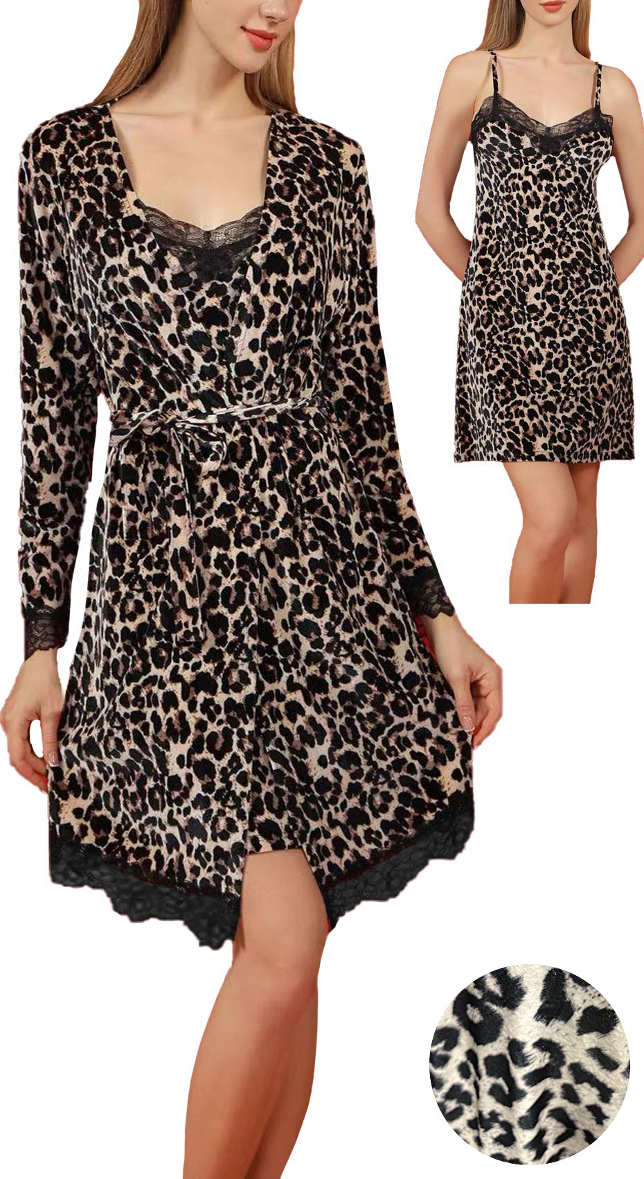 Pyjama velours dentelle