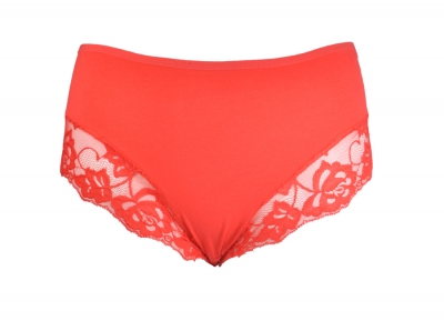 Culotte grande taille coton Rouge