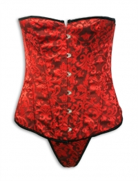 Bustier satin rouge