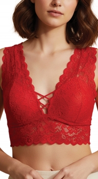 brassière femme rouge
