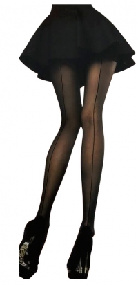 Collant à couture noir