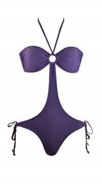 Maillot de bain trikini violet S-M-L-XL