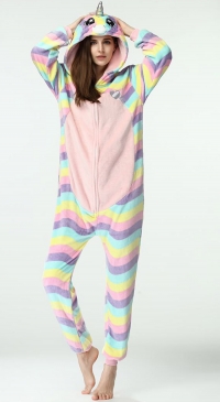 Pyjama polaire combi licorne pour femme (de S au XXL)