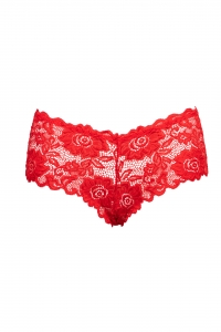 Boxer dentelle rouge