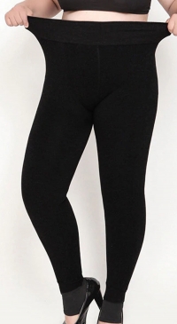 Leggings molletonné ventre plat grande taille