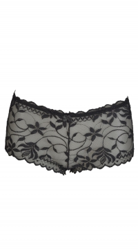 Boxer noir dentelle