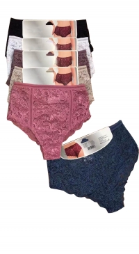 Tanga taille haute dentelle