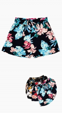 Short de plage imprimé femme