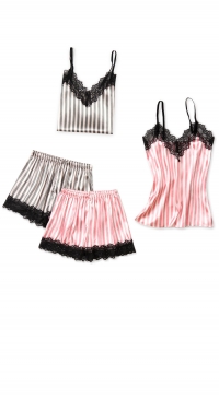 Pyjama satin débardeur et short
