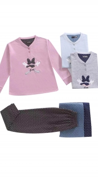 Pyjama coton molletonné pour fillettes