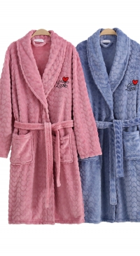 Peignoir robe de chambre pilou pilou