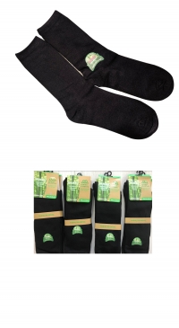 Chaussettes noir pour homme en fibre de bambou