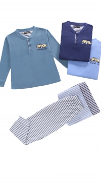 Pyjama junior coton molletonné ( que bleu marine 14 et 16 ans )