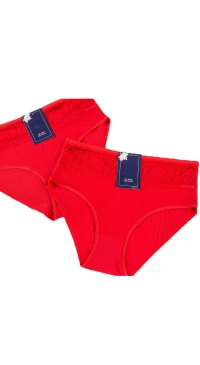 Culotte coton rouge grande taille