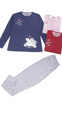 Pyjama molletonné coton que du rose