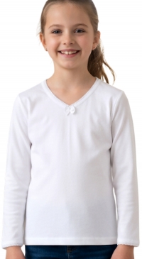 Tricot de corps coton enfant couleur BLANC