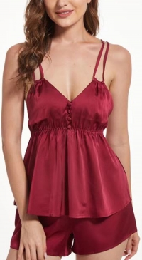 Ensemble top et short satin