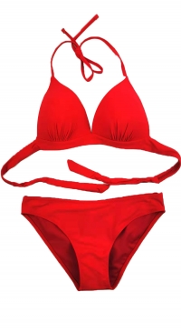 Maillot de bain triangle coque rouge