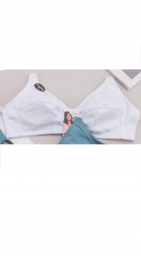 Soutien-gorge bonnet F blanc sans mousse sans armature