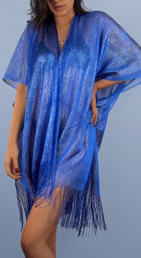 Kimono de plage Lurex BLEU