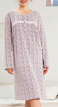 Chemise de nuit longue coton