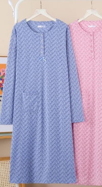 Chemise de nuit molletonné imprimée