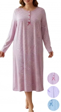 Chemise de Nuit molletonné grande taille du 48 au 56