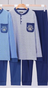 Pyjama molletonné homme grande taille