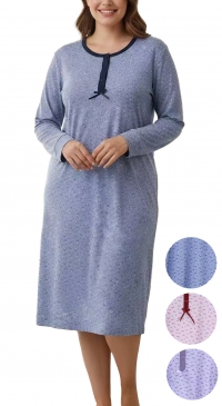 Chemise de Nuit molletonné grande taille du 48 au 56