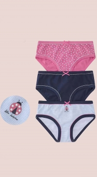 Slips fillettes unis et imprimés (1 à 6 ans)