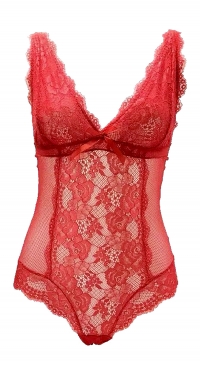Body dentelle noir et rouge