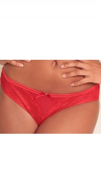 Culotte dentelle rouge