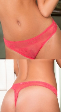 string dentelle corail