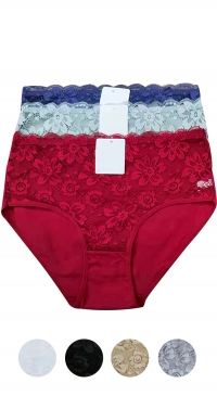 Culotte coton et dentelle femme