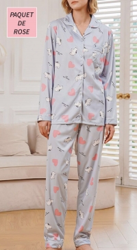 pyjama intersaison rose