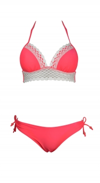Maillot de bain 2 pièces corail