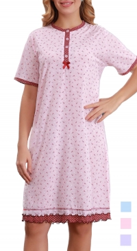Chemise de nuit coton grande taille