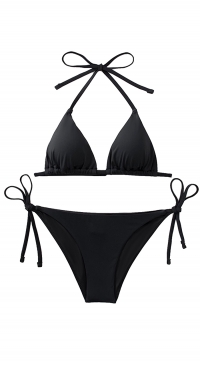 Lot bikinis triangle noir par 10