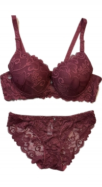 Ensemble soutien-gorge Bonnet C bordeaux violine
