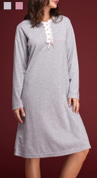 Chemise de nuit molletonné imprimée