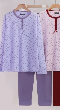 Pyjama imprimé molletonné grande taille