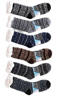 Chaussettes homme avec fourrure pour Hiver