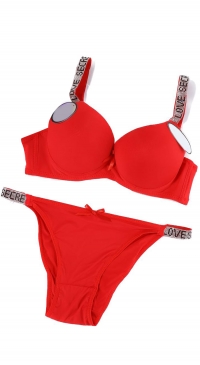 Lots de Soutien gorge rouge bonnet B et culotte