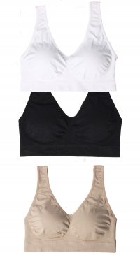 Brassières rembourrées blanc noir et beige