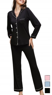 Pyjama uni veste et pantalon