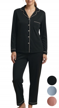 Pyjama uni veste et pantalon Pyjama uni veste et pantalon