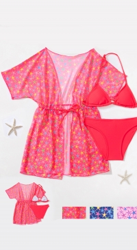 Tunique plage et maillot de bain enfant